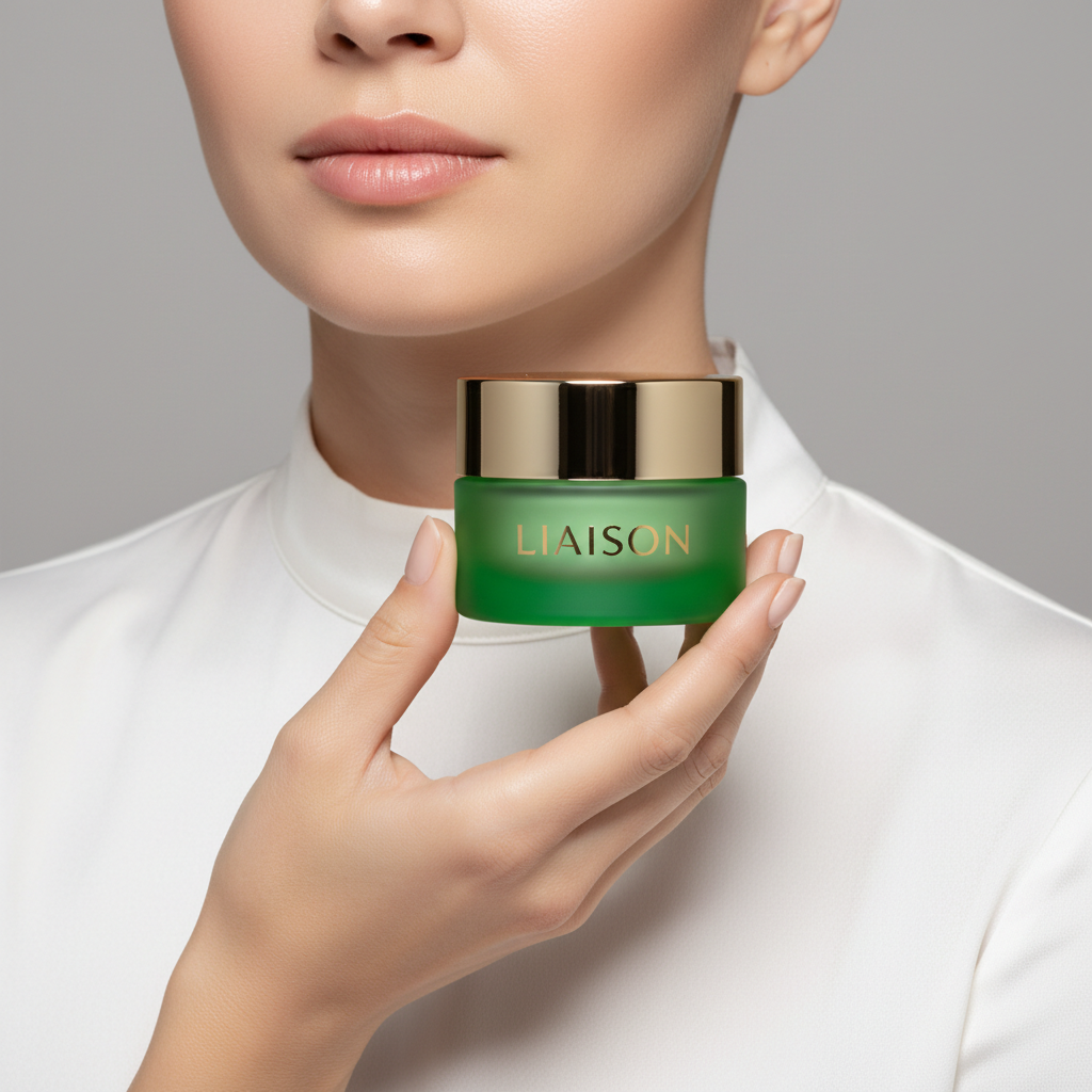 Female model holding Liaison Daily Moisturizing Face Cream