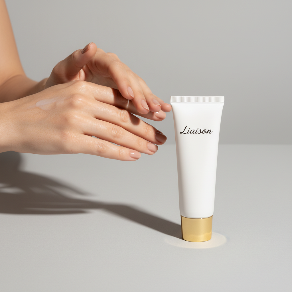 Liaison Velvet Hand Cream – Female Model Applying Hand Cream
