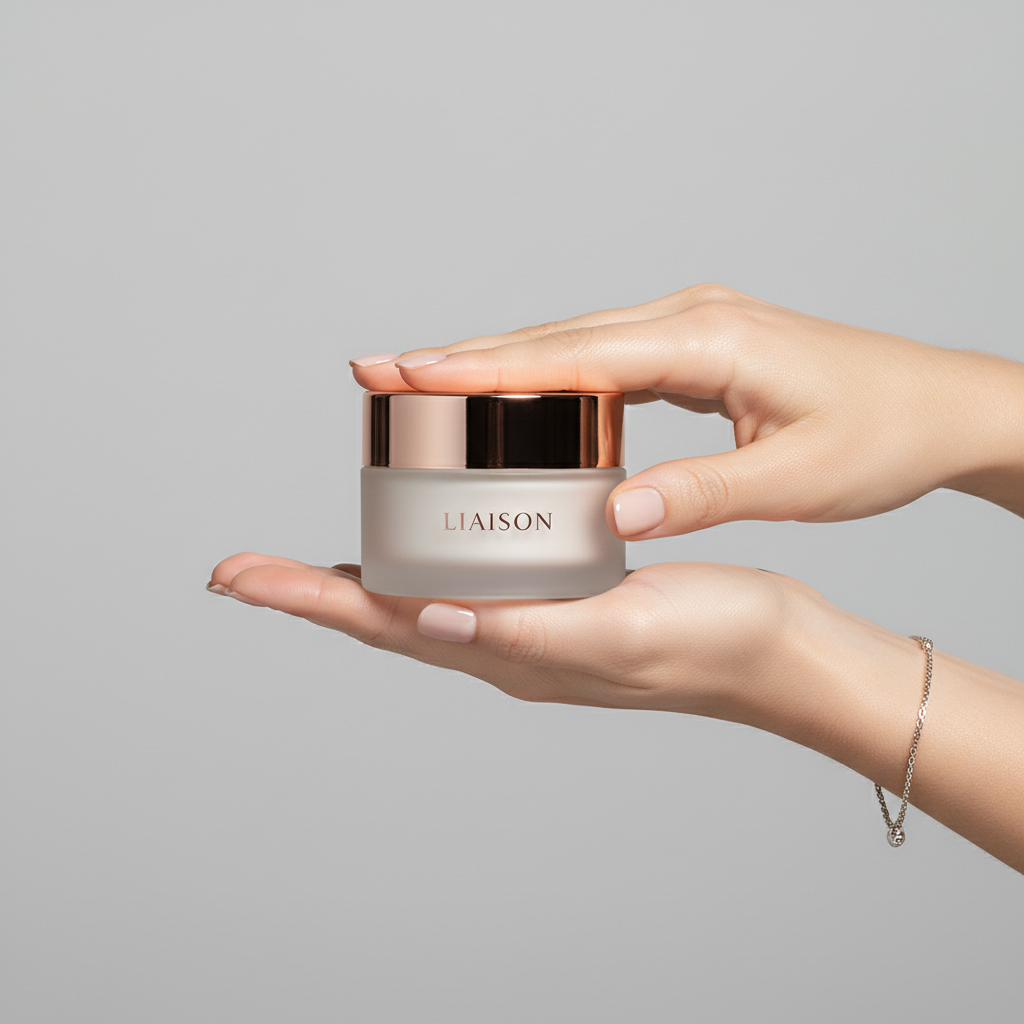 Liaison Overnight Repair Body Mask – Female Model Holding Product