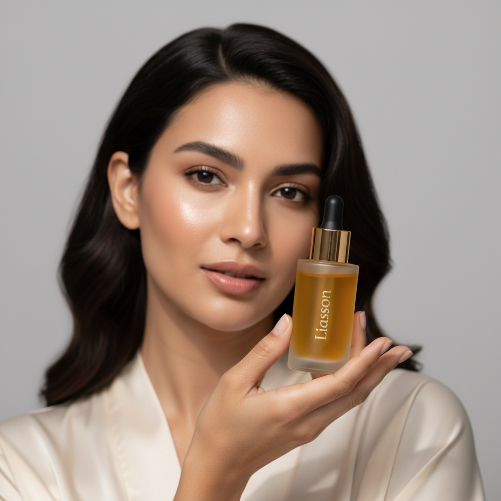 Female model holding Liaison Overnight Repair Serum