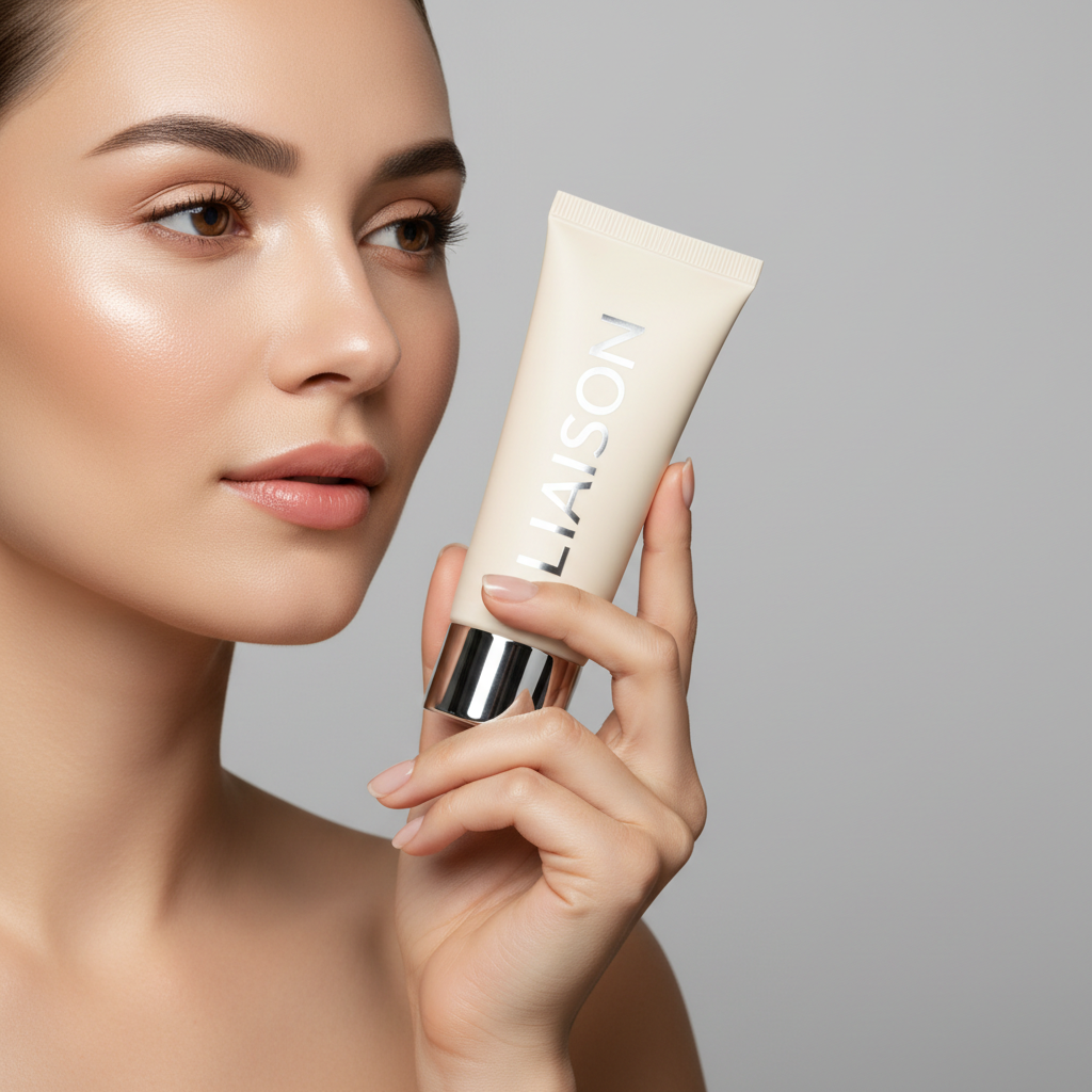 Female model holding Liaison Firming Face Cream