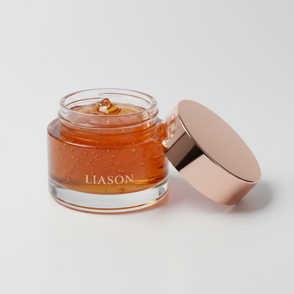 Liaison Invigorating Cleansing Body Gel – Open Jar with Gel Texture