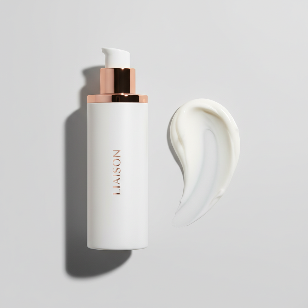 Liaison Smoothing Body Lotion – Close-up of Bottle and Texture