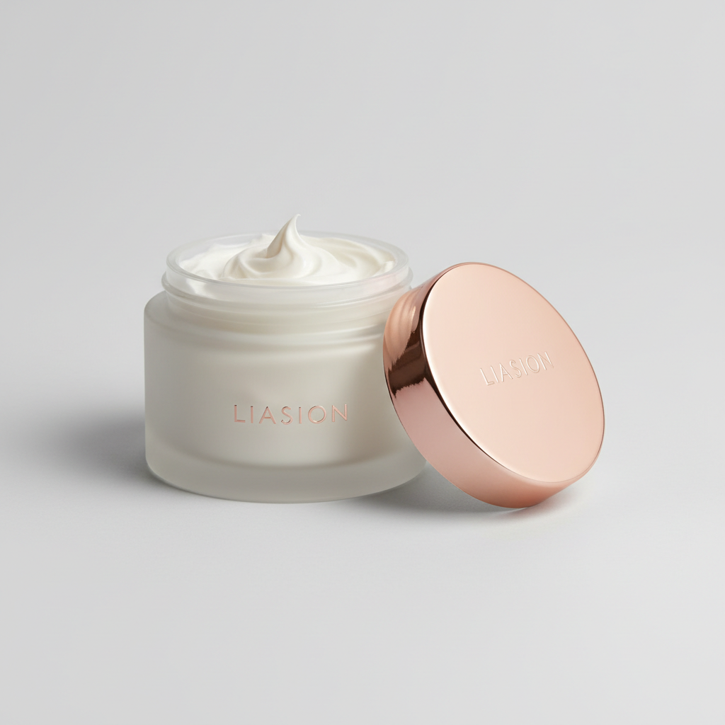 Liaison Hydrating Body Butter – Open Jar with Butter Texture