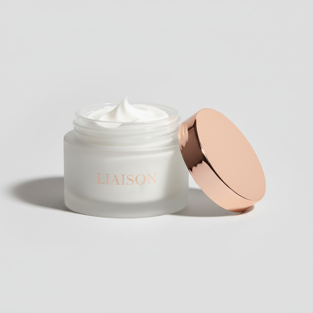 Liaison Overnight Repair Body Mask – Open Jar with Mask Texture