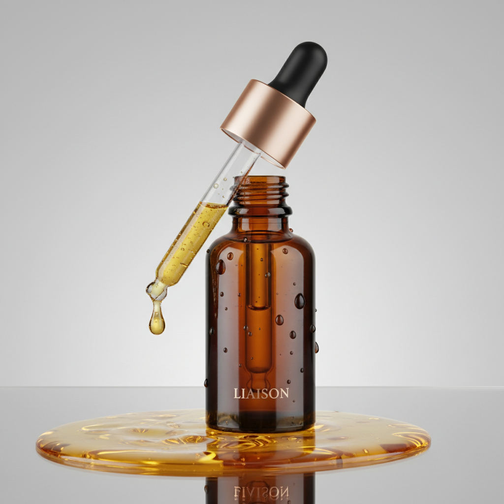 Liaison Radiant Skin Body Serum – Close-up of Bottle and Texture