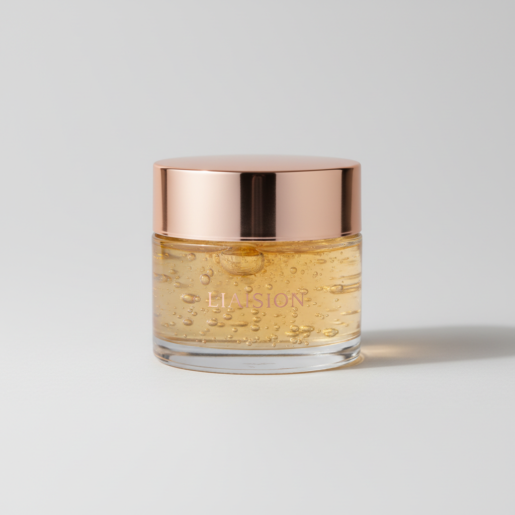 Liaison Invigorating Cleansing Body Gel – Close-up of Jar and Texture
