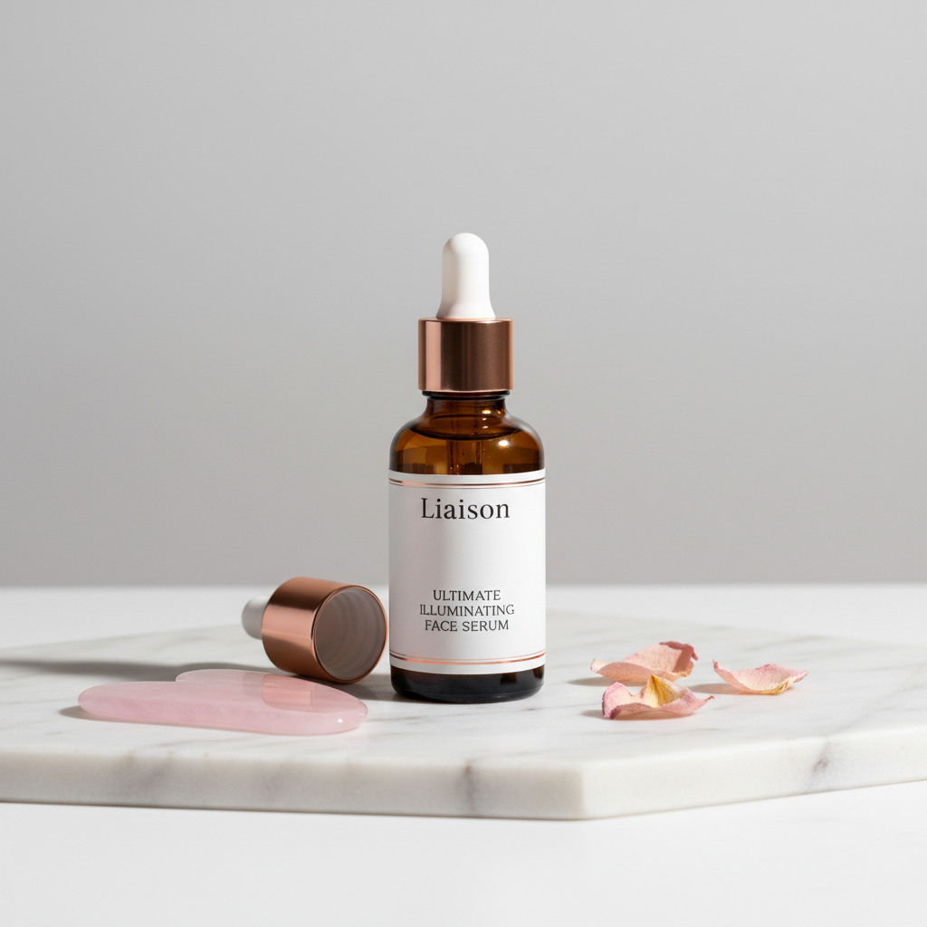 Liaison Ultimate Illuminating Face Serum - Bathroom Lifestyle