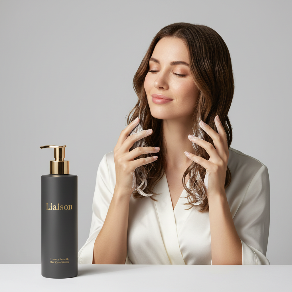 Liaison Smooth Hair Conditioner – Model Using Product