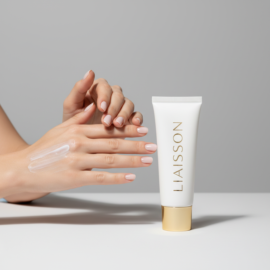 Liaison Velvet Hand Cream – Female Model Applying Hand Cream